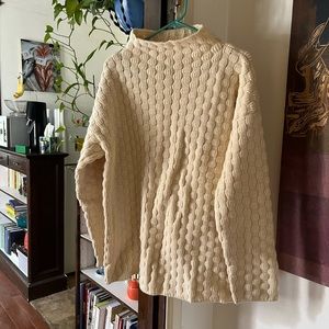 Eileen Fisher lambswool turtleneck sweater - cream